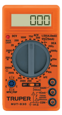 MULTIMETRO DIGITAL IND MUT-8301