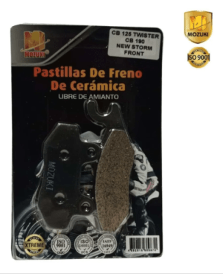 PASTILLAS HONDA CB125 TWISTER CB 190 NEW STORM DELANTERA CERAMICA MO 98701