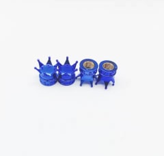 SET TAPA VALVULA CORONA AZUL  UNIVERSAL TUNING