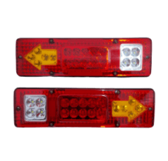 PAR DE LUCES TRASERAS CARRO ARRASTRE CON FLECHAS VIRAJE 12V