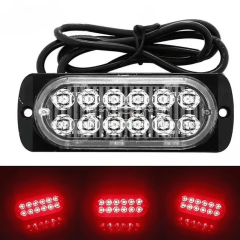 FOCO DESTELLANTE  12 LED 12-24V ROJO