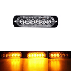 FOCO DESTELLANTE 6 LED AMBAR 12/24v