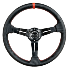 VOLANTE DEPORTIVO NEGRO ROJO SPARCO