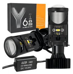 AMPOLLETA LED OPTICO H4  Y6 8000 LUMINES AUTO 36W LUPÁ