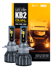 KIT AMPOLETAS LED KB2 DUAL AMARILLA/BLANCO H4