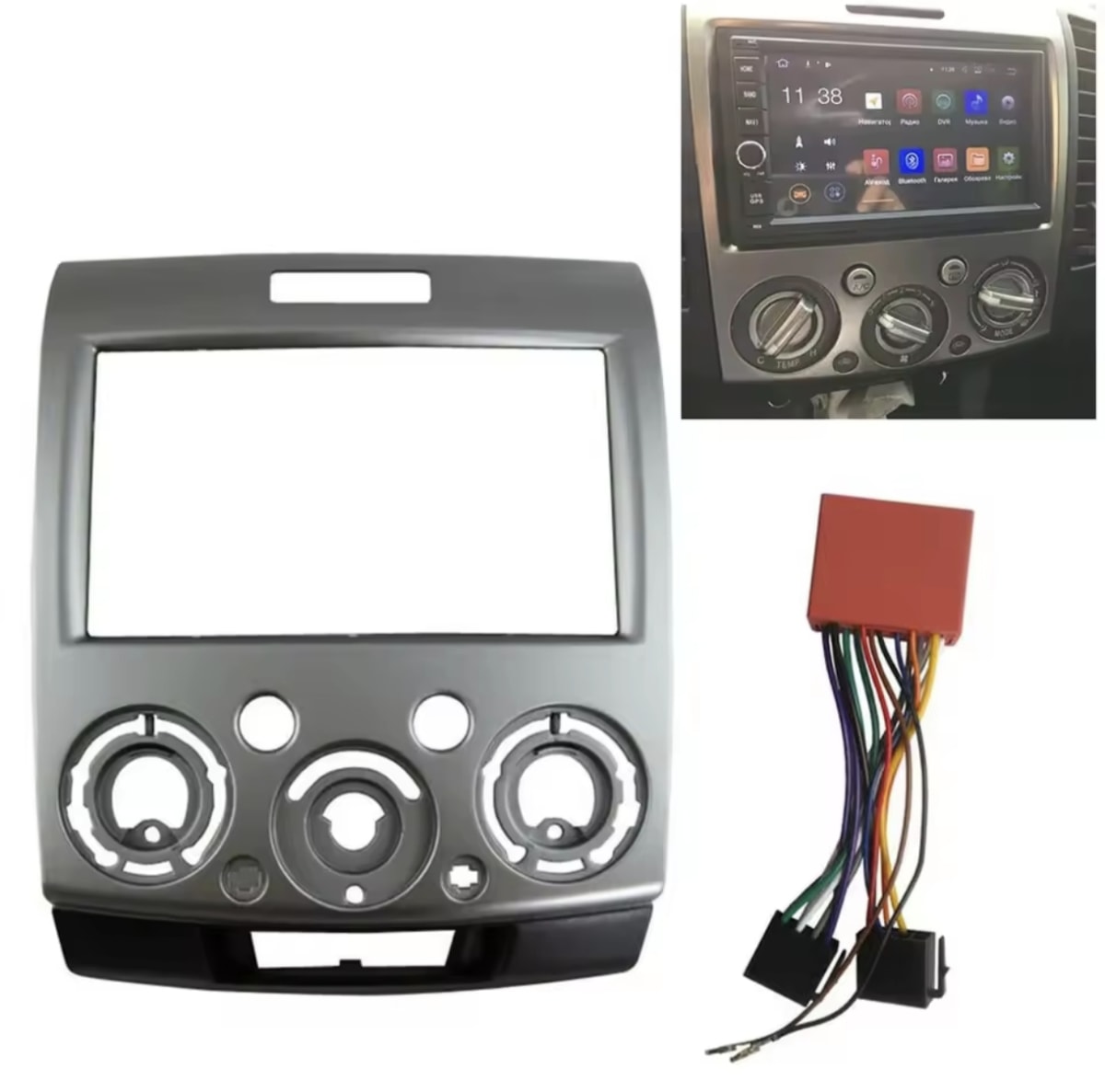 Bisel adaptador radio Ford Ranger 2006-2010  Mazda Bt50+arnes2