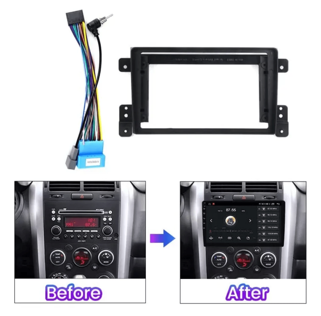 BISEL Adaptador Radio SUZUKI GRAN NOMADE VITARA 2005 a 2012 INCLUYE ARNES2