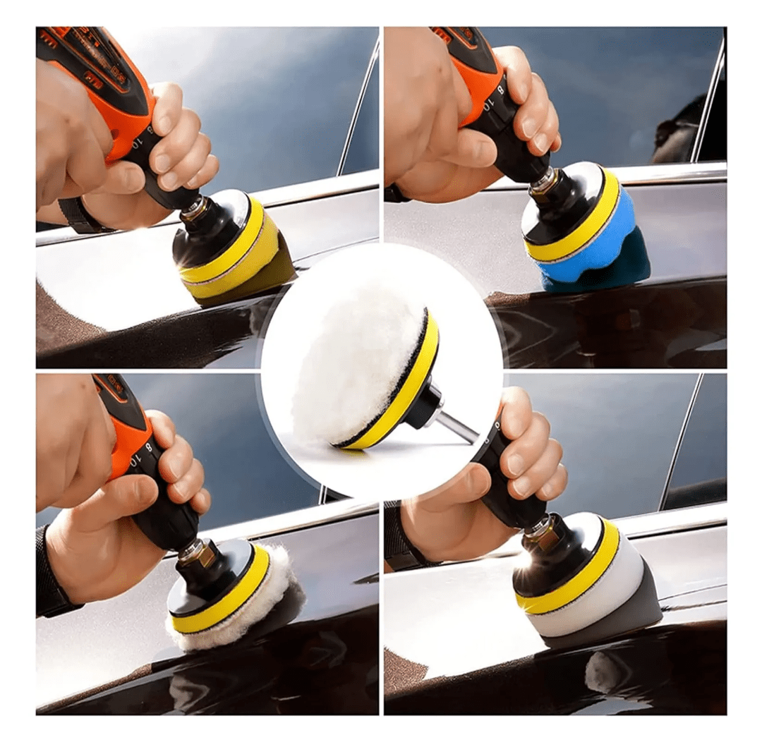 Kit pulido autos bonete esponjas de 5 pulgadas2