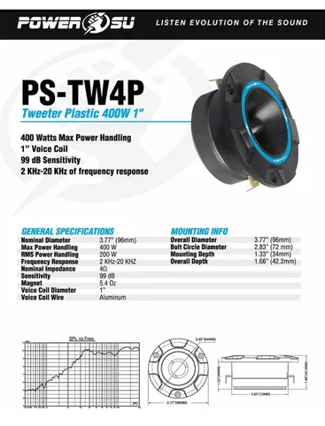 Tweeter Tipo Bala Power Su TW4P2