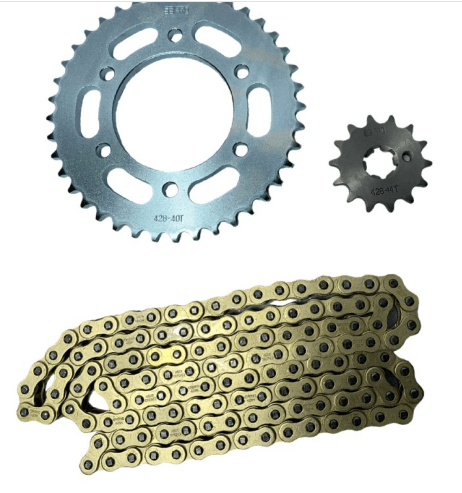 KIT TRANSMISION FZ 16 FZ 2.0 YAMAHA 40D A4D 428H C DORADO SEIPRO RACING 2