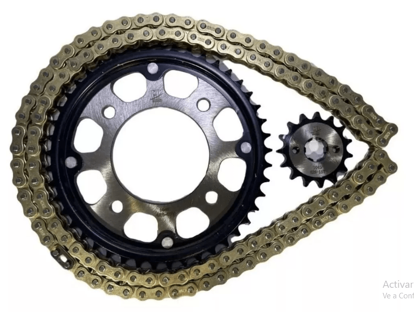 KIT TRANSMISION HONDA CB190R REFORZADO CADENA DORADA MA9593