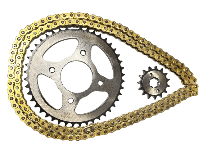 KIT TRANSMISION GIXXER 150 REFORZADO CADENA DORADA 0