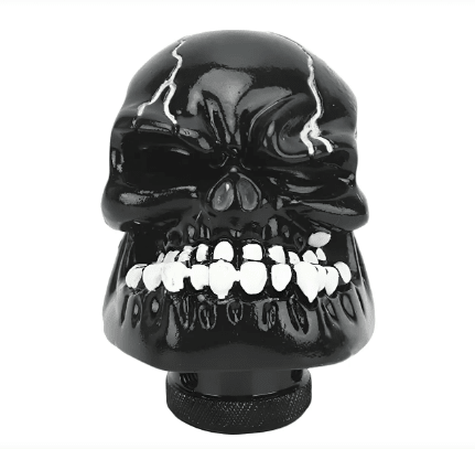 POMO PALANCA DE CAMBIOS CALAVERA BRILLANTE3