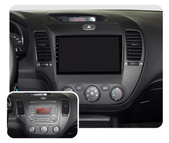 BISEL ADAPTADOR RADIO KIA CERATO 2012 A 2018 INCLUYE ARNES2