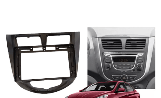 BISEL ADAPTADOR RADIO HYUNDAI ACCENT 2011 2016 NEGRO PARA 9 PULGADAS2