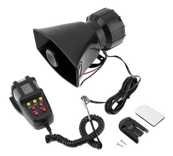 Bocina Policial Sirena Carabinero 7 Tonos Megafono 100w 12v2