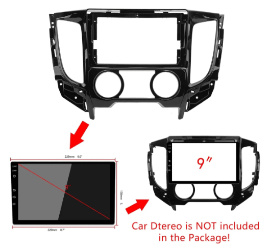 BISEL ADAPTADOR RADIO MITSUBHI L200 DAKAR 2015+2