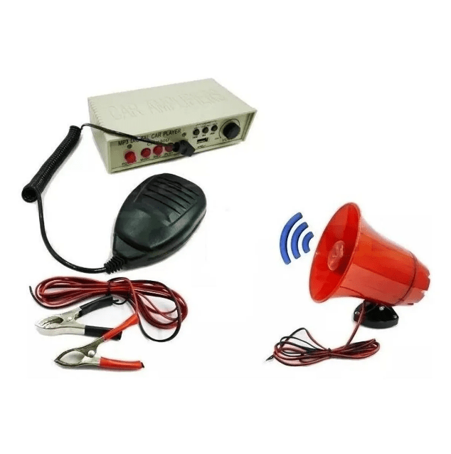 MEGAFONO REPRODUCTOR MP3 CON GRABACION Y USB 12V 24V2