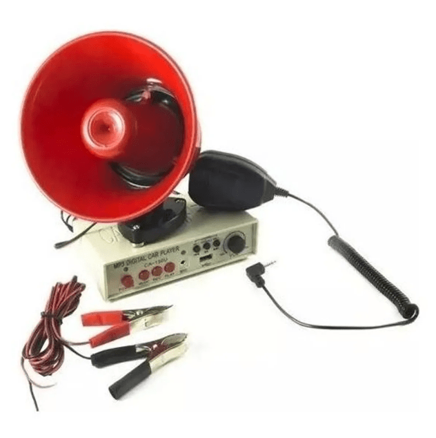 MEGAFONO REPRODUCTOR MP3 CON GRABACION Y USB 12V 24V4