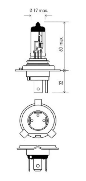 Ampolleta H4 12v 60/55w P30t Brm Luz Calida3