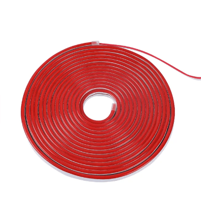 CINTA TIRA LED NEON ROJO FLEXIBLE 12 VOL  5M 2