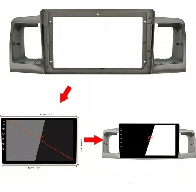 BISEL TOYOTA COROLLA 9 PULGADAS 2007 2013 H50 262