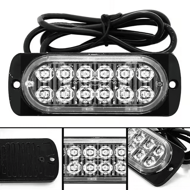 FOCO DESTELLANTE  12 LED 12-24V ROJO3