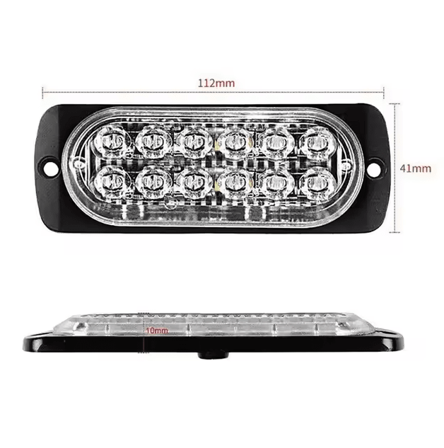 FOCO DESTELLANTE  12 LED 12-24V ROJO4