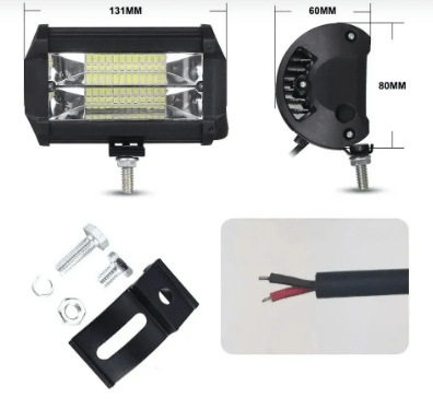 FOCO NEBLINERO LED 72W BLANCO EXPANCION AUTO MOTO CAMIONETA3