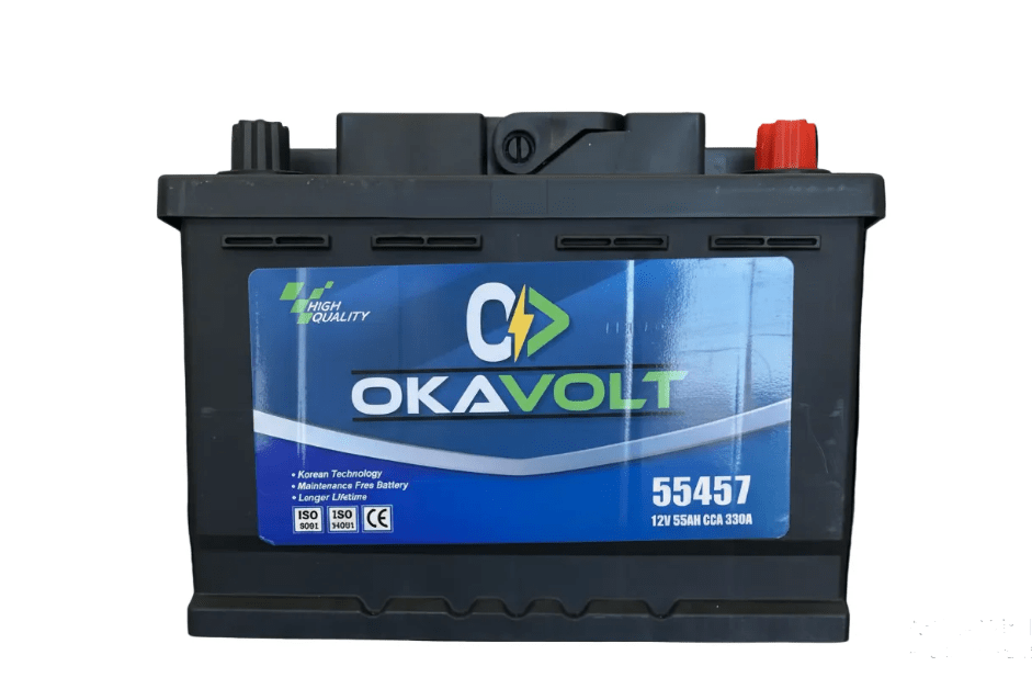 BATERIA DE AUTO 55AH 330CCA POSITIVO RH BORNE STD OKAVOLT 1