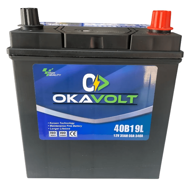 BATERIA AUTO 35AH 340CCA POSITIVO RH BORNE STD  OKAVOLT 0