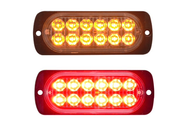 LUZ LED STROBO 12 LED AMARILLO/ ROJO PARA 12 Y 24V3