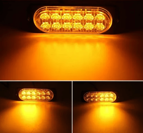 LUZ LED STROBO 12 LED AMARILLO/ ROJO PARA 12 Y 24V6