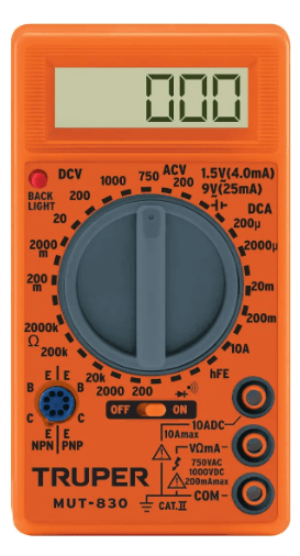 MULTIMETRO DIGITAL IND MUT-830 0
