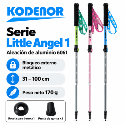 BASTÓN DE TREKKING PLEGABLE Y AJUSTABLE 31–100 CM1
