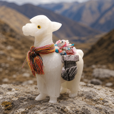 Figura Llama, Alpaca Andina 14 cm: Amuleto de Prosperidad, Abundancia, Buena Suerte y Protección3