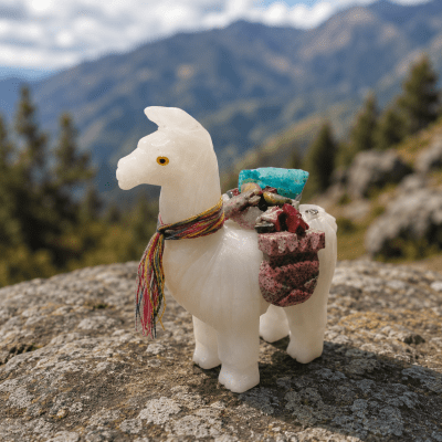 Figura Llama Andina 7.5 cm: Amuleto de Prosperidad, Abundancia, Buena Suerte y Protección1