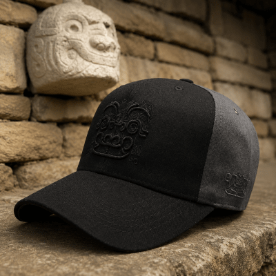 GORRO DUVAL BORDADO CABEZA CLAVA DE CHAVIN COLOR NEGRO/GRIS1