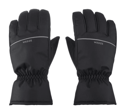 Guantes térmicos de esquí y nieve impermeables adulto Wedze 100 Negros1