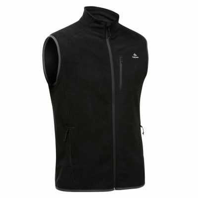 CHALECO POLAR - QUECHUA - HOMBRE - MH120 NEGRO2