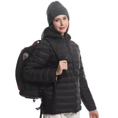CASACA DE PLUMA CON CAPUCHA/ REVERSIBLE IMPERMEABLE/MASCULINO1