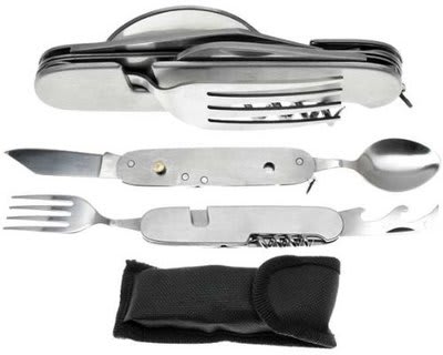 SET TÁCTICO DE CUBIERTOS: CUCHILLO, TENEDOR Y CUCHARA1