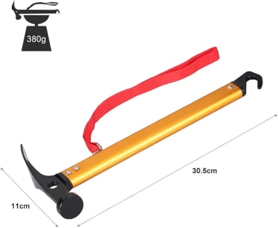 MARTILLO TÁCTICO CON PALA INTEGRADA Y MANGO DORADO1