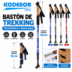 BASTÓN DE TREKKING TELESCÓPICO 66–135 CM