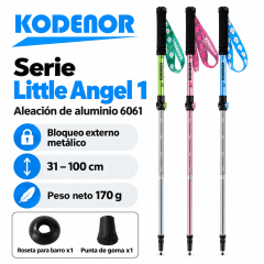 BASTÓN DE TREKKING PLEGABLE Y AJUSTABLE 31–100 CM