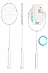 RAQUETA DE BÁDMINTON BLANCA/AIRBLAST CRYSTAL CONTROL CON TENSIÓN ESTABLE/MARCO DURABLE
