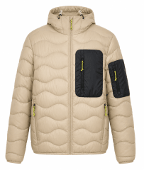 CASACA DE PLUMA CON CAPUCHA/INCLUYE MULTIPLES BOLSILLOS - MASCULINO