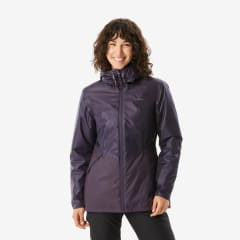 CASACA DE INVIERNO IMPERMEABLE PARA SENDERISMO - SH100 -5°C - FEMENINO/M BERENJENA OSCURO - QUECHUA