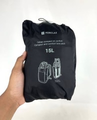 MOCHILA COMPACTA FORCLAZ 15L, DISEÑO ERGONÓMICO Y RESISTENTE PARA EXCURSIONES