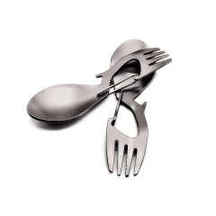 Cuchara Tenedor Multifuncional Ultraligera para Camping